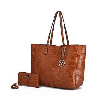 MKF Collection Sadie Oversize Tote Handbag With Wallet Set By Mia K