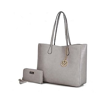 MKF Collection Sadie Oversize Tote Handbag With Wallet Set By Mia K