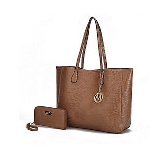 MKF Collection Sadie Oversize Tote Handbag With Wallet Set By Mia K