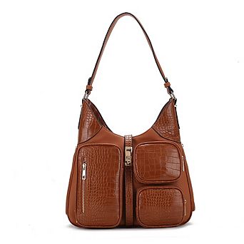 MKF Collection Daphne Faux Crocodile-embossed Shoulder Bag by Mia K