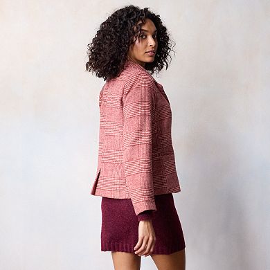 Petite LC Lauren Conrad Double Breasted Notch Collar Blazer