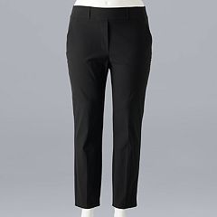 Simply Vera Vera Wang Polka Dots Solid Black Casual Pants Size L (Petite) -  59% off