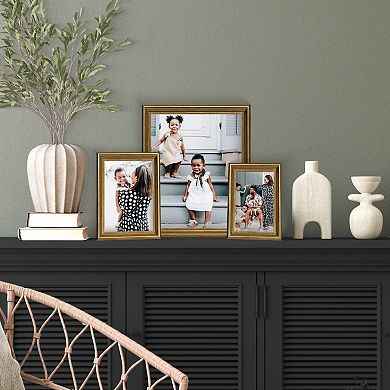 Belle Maison Brass Tone Beaded & Beveled Table Top Frame