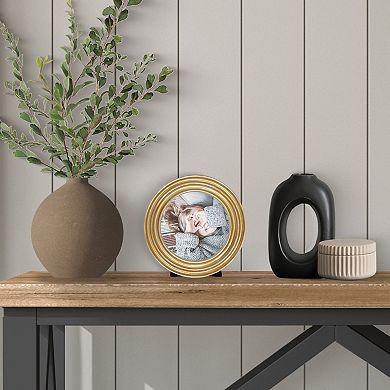 Belle Maison 4" x 4" Gold Round Table Top Frame