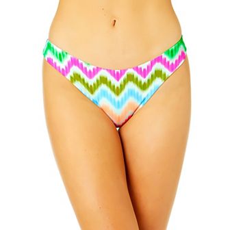 Juniors' Hurley Zig-Zag Print Cheeky French Cut Bikini Swim Bottoms
