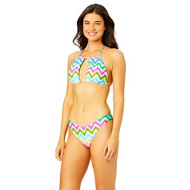 Juniors' Hurley Zig-Zag Print Cheeky French Cut Bikini Swim Bottoms