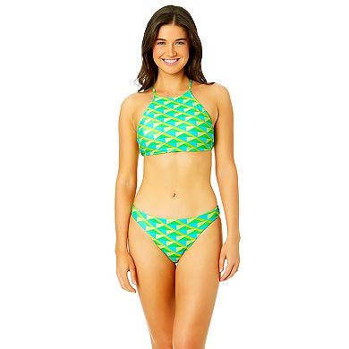 Juniors' Hurley Geo Rhythm Cheeky Back Shirred Bikini Swim Bottoms