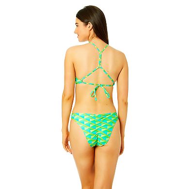 Juniors' Hurley Geo Rhythm Cheeky Back Shirred Bikini Swim Bottoms