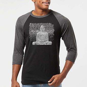 Zen Buddha - Men's Raglan Baseball Word Art T-shirt