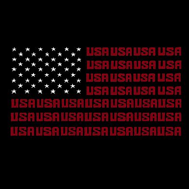 USA Flag - Men's Raglan Baseball Word Art T-shirt