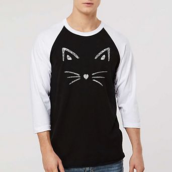 Whiskers - Men's Raglan Baseball Word Art T-shirt