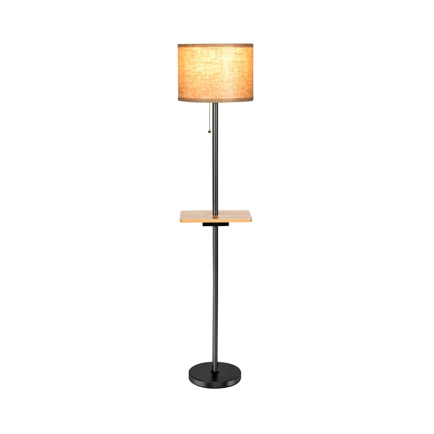 HOMCOM Modern Floor Lamp with 2 Globe Lamp Shade Contemporary Decorative LED Standing Light, Gold, Size: Small