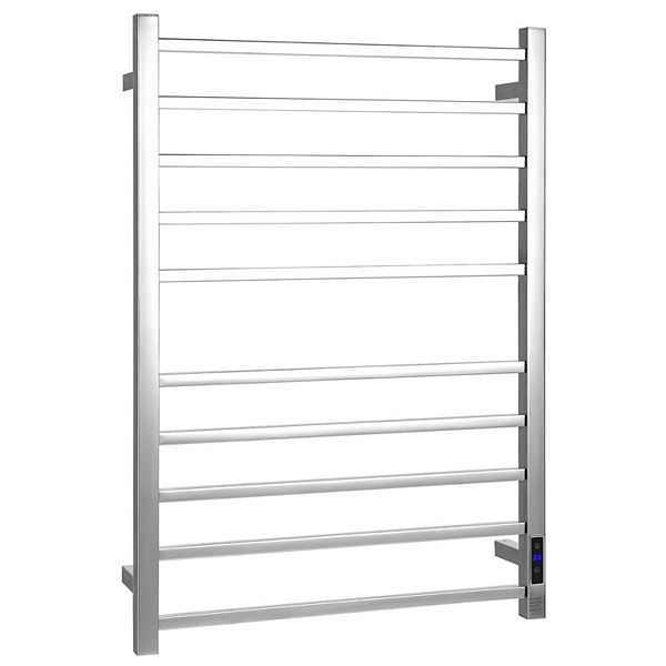 10 Bar Towel Warmer Wall Mounted Electric Heated Towel Rack with Built ...