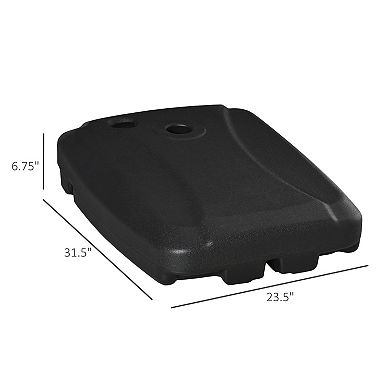 Outsunny Cantilever Offset Umbrella Base Stand with Wheels