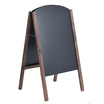 Foldable A-Frame Chalkboard Sign, Double-Sided Message Board for Café and Shop Display