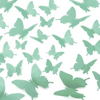 Zulay Home 3D Butterfly Wall Decor - 24 pc Butterfly Decor with 3 Wing Designs