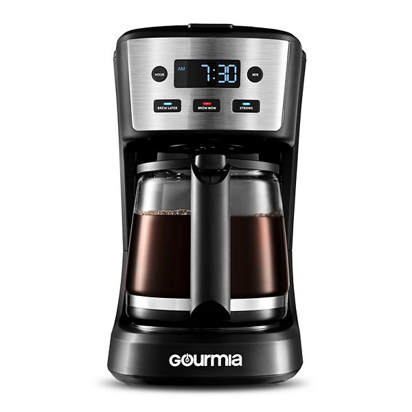 gourmia 12 cup programmable hot and iced coffee maker - Black