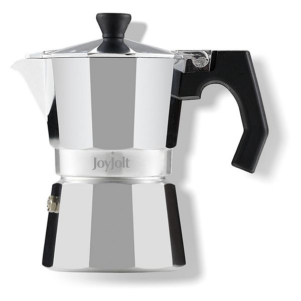 JoyJolt Italian Moka Pot 3Cup Stovetop Aluminum Espresso Maker