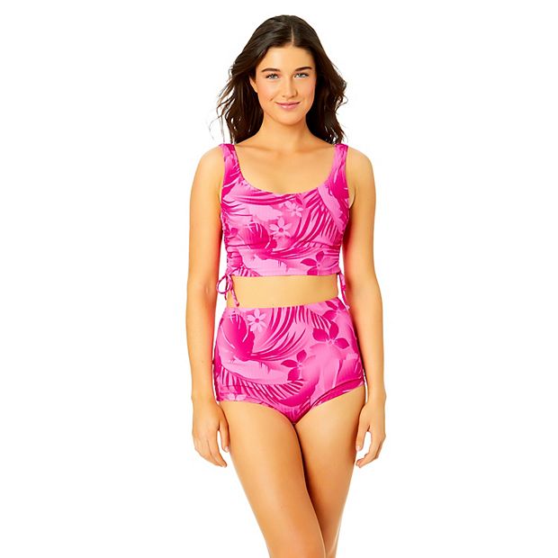 Juniors' Hurley Mahalo Print Side Cinch Ribbed Tankini Swim Top Juniors' Hurley Mahalo Print Side Cinch Ribbed Tankini Swim Top