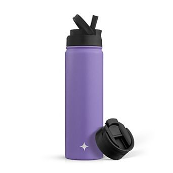 JoyJolt Triple Insulated 22-oz. Water Bottle with Flip Lid & Sport Straw Lid