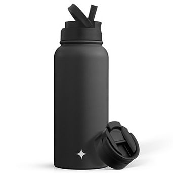 JoyJolt Vacuum Insulated 32-oz. Water Bottle with Flip Lid & Sport Straw Lid