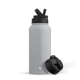JoyJolt Vacuum Insulated 32-oz. Water Bottle with Flip Lid & Sport Straw Lid