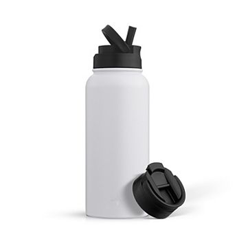 JoyJolt Vacuum Insulated 32-oz. Water Bottle with Flip Lid & Sport Straw Lid