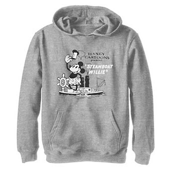 Disney 100th Anniversary Boys Mickey Mouse Steamboat Willie Cartoon River Hoodie