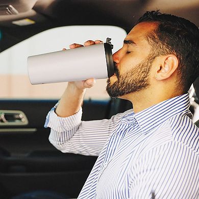 JoyJolt Vacuum Insulated Tumbler with Flip Lid and Straw