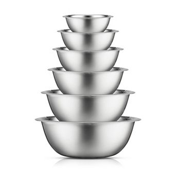 JoyJolt 6 pc Stainless Steel Mixing Bowl Set