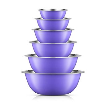 JoyJolt 6 pc Stainless Steel Mixing Bowl Set