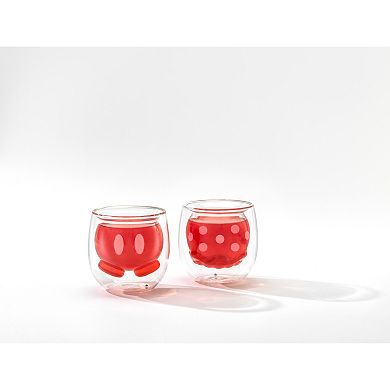 Disney's Mickey & Minnie Mouse Pants & Skirt Double Wall 2-piece Mug Set by JoyJolt
