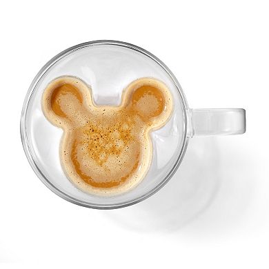 Disney's Mickey Mouse 2-Pack 3D Double Wall Coffee Tea Mugs by JoyJolt