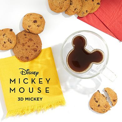 Disney's Mickey Mouse 2-Pack 3D Double Wall Coffee Tea Mugs by JoyJolt