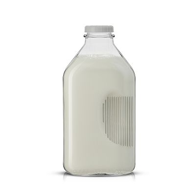 JoyJolt 3-Pack 64-oz. Reusable Glass Milk Bottle with Lid & Pourer