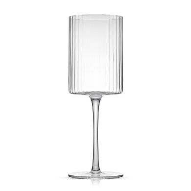 JoyJolt 2-Pack Elle Fluted Cylinder Red Wine Glasses