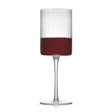 JoyJolt 2-Pack Elle Fluted Cylinder Red Wine Glasses