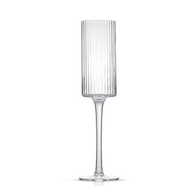 JoyJolt 2-Pack Elle Fluted Cylinder Champagne Glasses