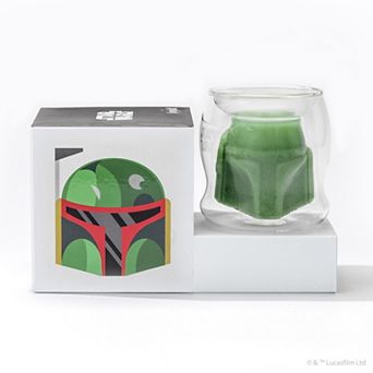JoyJolt Star Wars Boba Fett 3D Helmet Double Wall Coffee Glass