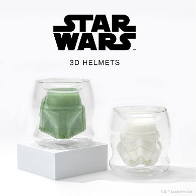JoyJolt Star Wars Boba Fett 3D Helmet Double Wall Coffee Glass