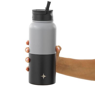 JoyJolt Vacuum Insulated 32-oz. Water Bottle with Flip Lid & Sport Straw Lid