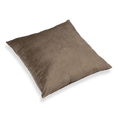 Tan Velvet Decorative Pillow
