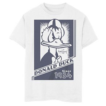 Disney's 100th Anniversary Boys Donald Duck Angry Since 1934 Retro Tee