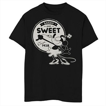 Disney's Minnie Mouse Boys 8-20 Sassy and Sweet Since 1928 Tee
