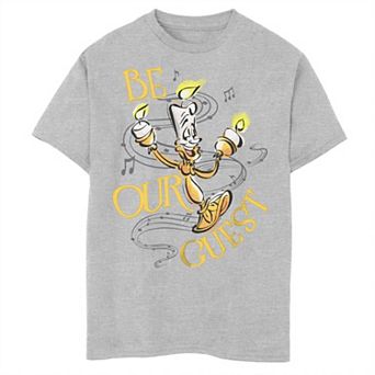 Disney 100th Anniversary Boys Lumiere Be Our Guest Tee