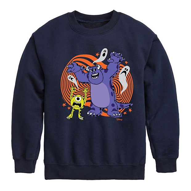 Disney / Pixars Boys 8-20 Monsters Inc. Mike & Sully Halloween Fleece Sweatshirt, Boy's, Size: Medium, Black