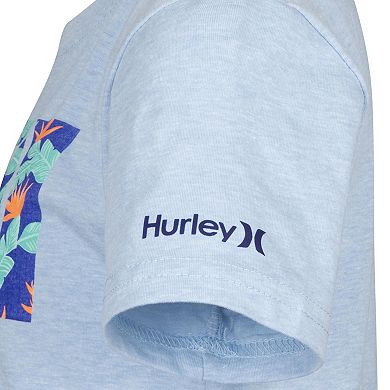 Boys 4-7 Hurley Icon Fill Graphic Tee and Mesh Shorts Set