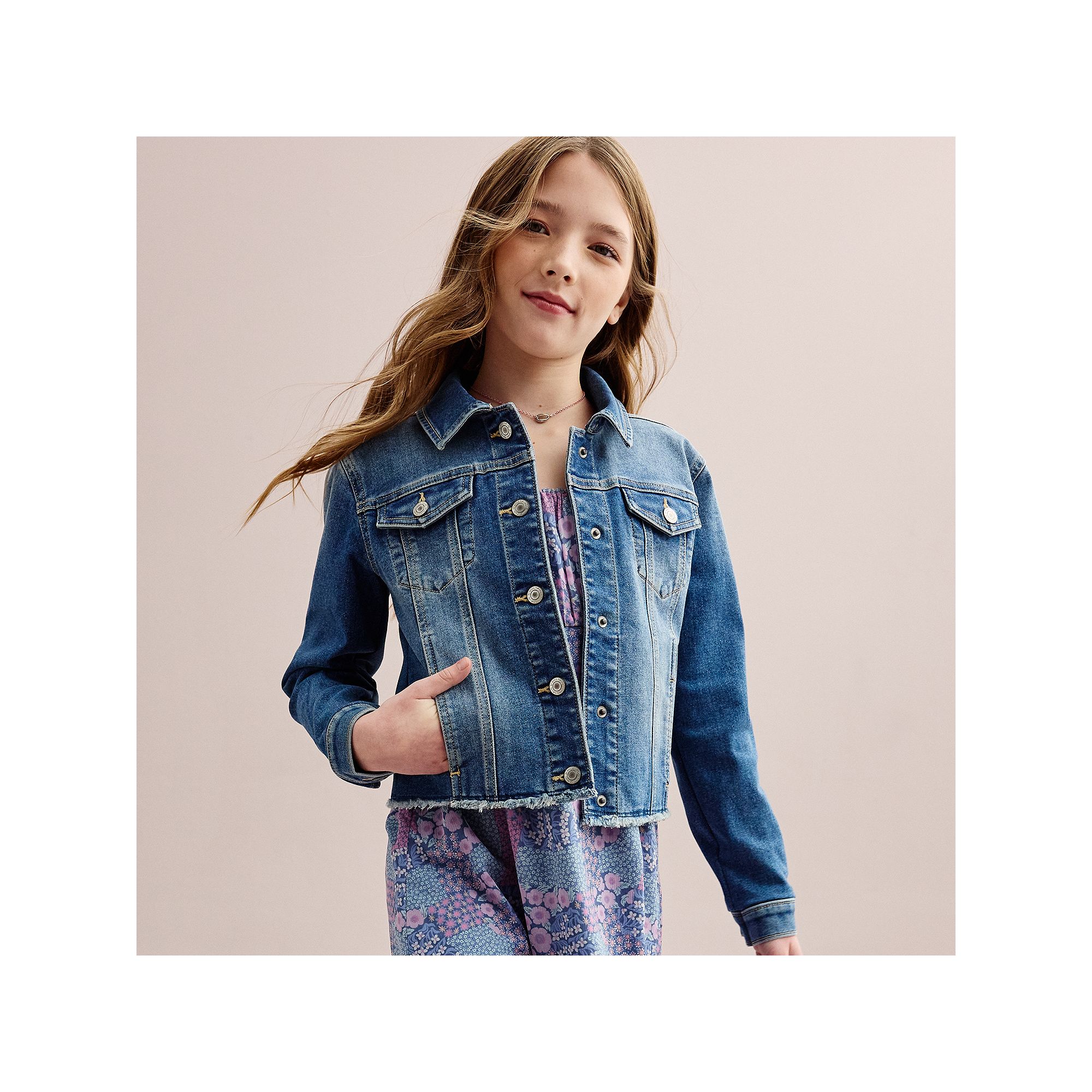 Girls 6-20 SO® Essential Denim Jacket in Regular & Plus Size, Girls, Size