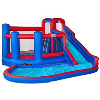 Sunny & Fun Inflatable Water Slide, Blow up Child Pool & Bounce House for Backyard