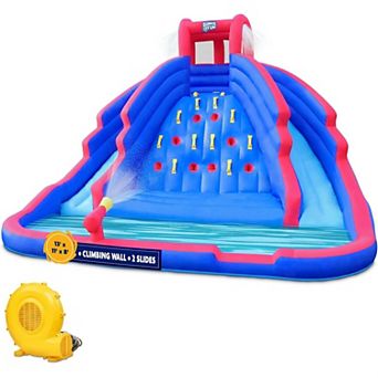 Sunny & Fun Inflatable Water Slide & Blow up Pool, Kids Water Park for Backyard